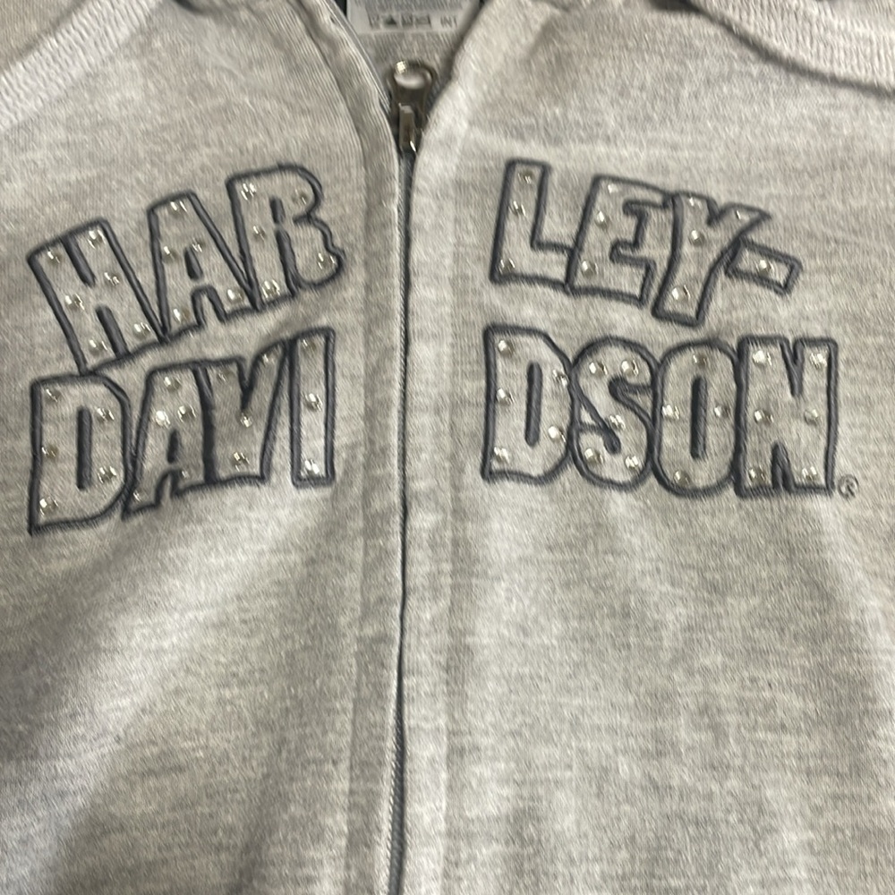Harley-Davidson women’s  Gray Zip-Up Hoodie - Picture 2 of 9